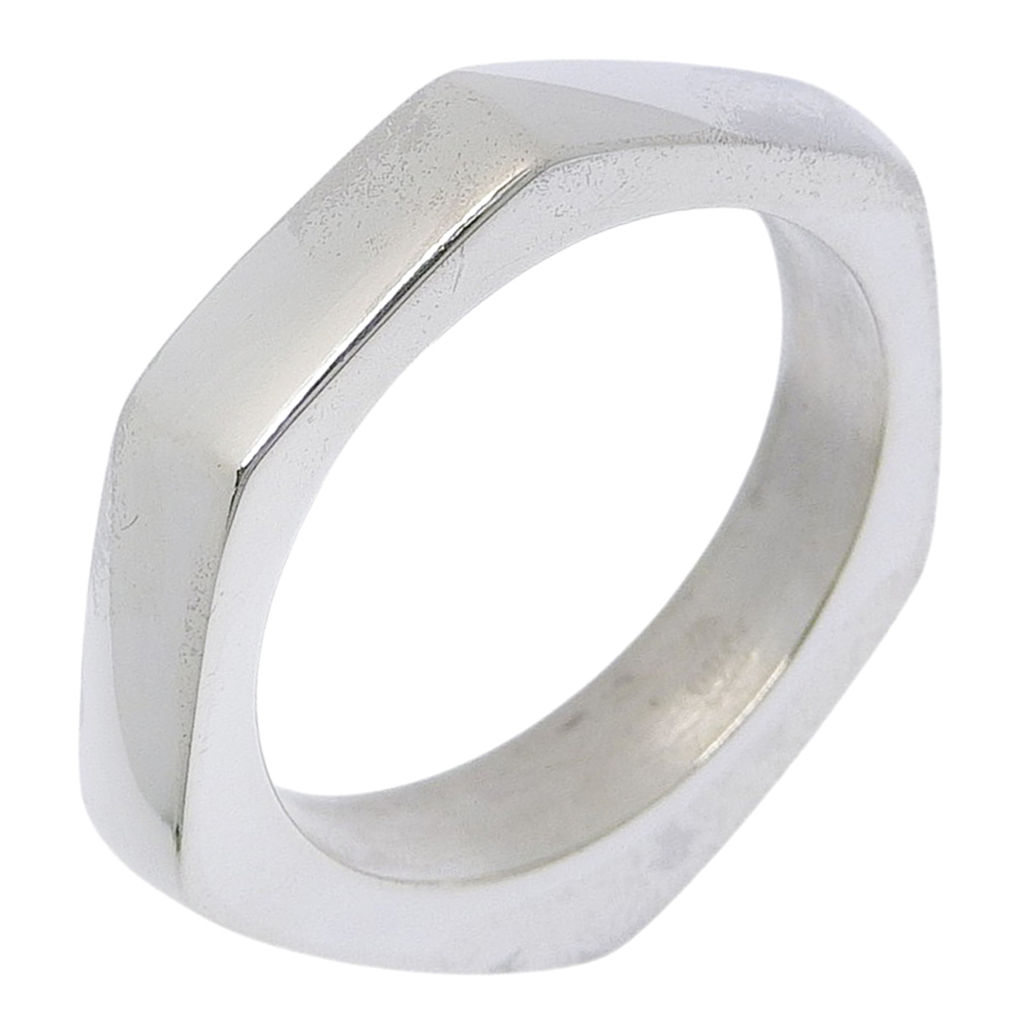 Gucci Octagon Ring, Size 21.5, Sterling Silver 925, Approx. 10.8g, Unisex.